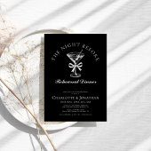 Elegante Hand getrokken Martini repetitie diner Kaart