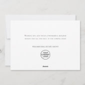 Elegante hand getrokken minimalistische kerst corp feestdagenkaart (Achterkant)