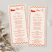 Elegante Hand getrokken Retro Sinaasappel bruiloft Menu