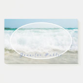 Elegante Hand Script Naam Waves Oliekleuren Sjablo Post-it® Notes (Voorkant)