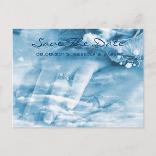 elegante handen vintage trouwkaart save the date aankondigingskaart