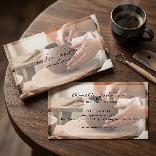 Elegante Handgemaakte Beeldhouwer & Aardewerk Kera Visitekaartje