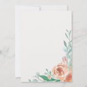 Elegante handgemaakte bloem waterverf uitnodiging (Achterkant)