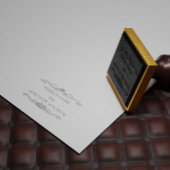 Elegante handgemaakte gepersonaliseerde houten kun rubberstempel