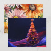 Elegante handgemaakte kerstkaart briefkaart (Voorkant / Achterkant)