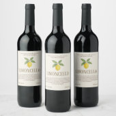Elegante Handgemaakte Limoncello Wijn Etiket (Flessen)