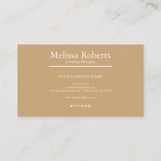 Elegante handgemaakte sieraden of sieraden ontwerp visitekaartje (Achterkant)