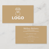 Elegante handgemaakte sieraden of sieraden ontwerp visitekaartje (Voorkant / Achterkant)