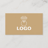 Elegante handgemaakte sieraden of sieraden ontwerp visitekaartje (Voorkant)