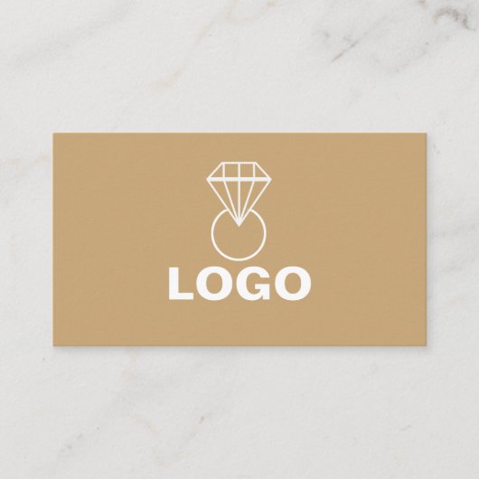 Elegante handgemaakte sieraden of sieraden ontwerp visitekaartje (Voorkant)