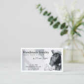 Elegante handgemaakte sieraden visitekaartje (Staand voorkant)