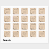 Elegante handgeschetste floral zeep bar sticker (Vel)