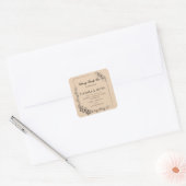 Elegante handgeschetste floral zeep bar sticker (Envelop)