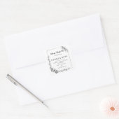 Elegante handgeschetste floral zeep bar sticker (Envelop)
