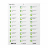Elegante handgeschilderde ananas retouradres etiket (Full Sheet)