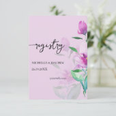 Elegante handgeschilderde bloemenbehuizing Kaart (Staand voorkant)