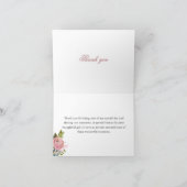 Elegante handgeschilderde bloemenfeest 80e verjaar bedankkaart (Binnen)