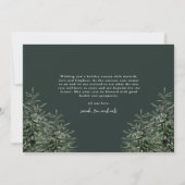 Elegante handgeschilderde dennenboom foto Kerstmis Feestdagenkaart (Achterkant)