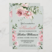 Elegante handgeschilderde Rozen 90ste verjaardagsf Kaart (Voorkant / Achterkant)