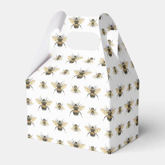 Elegante handgeschilderde Waterverf bijen Bedankdoosjes (Achterkant)