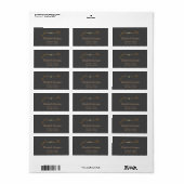 Elegante handgeschreven afgestudeerde etiket (Full Sheet)