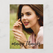 Elegante handgeschreven afstudeerbedankje briefkaart (Voorkant)