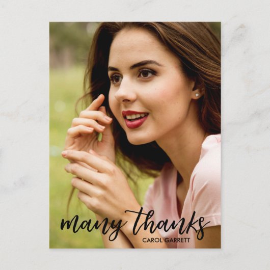 Elegante handgeschreven afstudeerbedankje briefkaart (Voorkant)