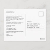 Elegante handgeschreven Afstuderen foto bekendmaki Briefkaart (Achterkant)