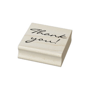 Elegante handgeschreven bedankt rubberstempel