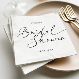 Elegante handgeschreven bruidsbruiloft servetten