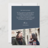 Elegante handgeschreven bruiloft bedankkaart (Achterkant)