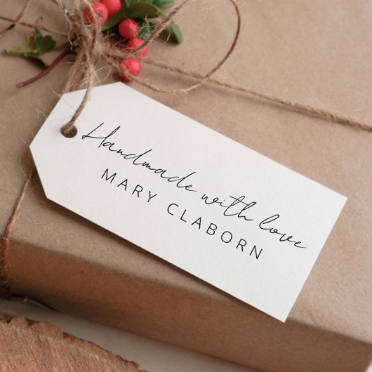 Elegante Handgeschreven Custom Naam Handgemaakt Me Rubberstempel