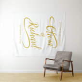 Elegante handgeschreven gouden zwiering kalligrafi wandkleed (In Situ (horizontaal))