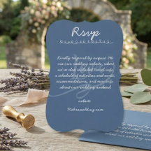Elegante handgeschreven huwelijks- RSVP kaart