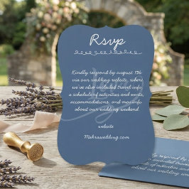 Elegante handgeschreven huwelijks- RSVP kaart