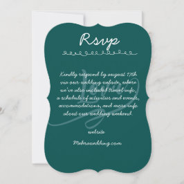 Elegante handgeschreven huwelijks-RSVP-kaart Kaart