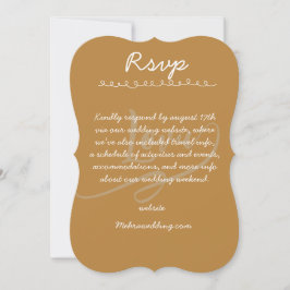 Elegante handgeschreven huwelijks-RSVP-kaart Kaart