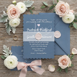 Elegante handgeschreven huwelijkskaart kaart