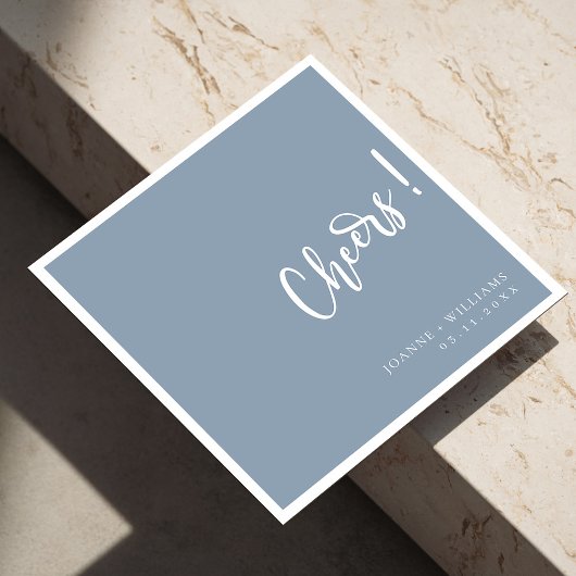 Elegante handgeschreven juichen bruiloft servetten