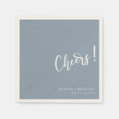 Elegante handgeschreven juichen bruiloft servetten (Voorkant)