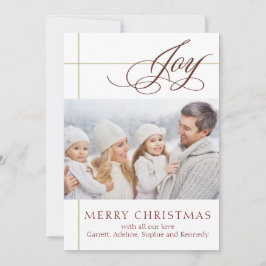 Elegante handgeschreven Kerstkaart met het woord J