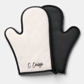 Elegante handgeschreven moderne scriptpersoonlijke ovenwant (Voorkant / Achterkant)