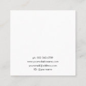 Elegante Handgeschreven Naam Sieraden Oorbel Displ Vierkante Visitekaartje (Achterkant)