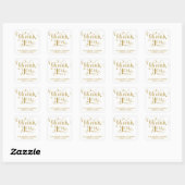 ELEGANTE HANDGESCHREVEN SCRIPT BEDANKT ZELFKLEVEND VIERKANTE STICKER (Vel)