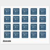 ELEGANTE HANDGESCHREVEN SCRIPT BEDANKT ZELFKLVERIJ VIERKANTE STICKER (Vel)