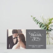 ELEGANTE HANDGESCHREVEN SCRIPT FOTO BEDANKKAART (Staand voorkant)