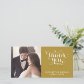 ELEGANTE HANDGESCHREVEN SCRIPT FOTO BEDANKKAART (Staand voorkant)