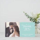 ELEGANTE HANDGESCHREVEN SCRIPT FOTO BEDANKKAART (Staand voorkant)