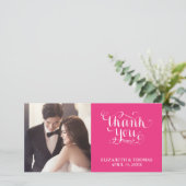 ELEGANTE HANDGESCHREVEN SCRIPT FOTO BEDANKKAART (Staand voorkant)