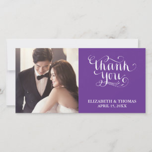 ELEGANTE HANDGESCHREVEN SCRIPT FOTO DANKKAART BEDANKKAART